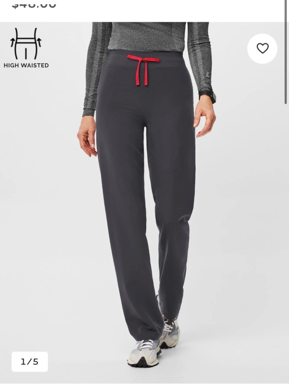Figs women's Livingston scrub pants in color charcoal